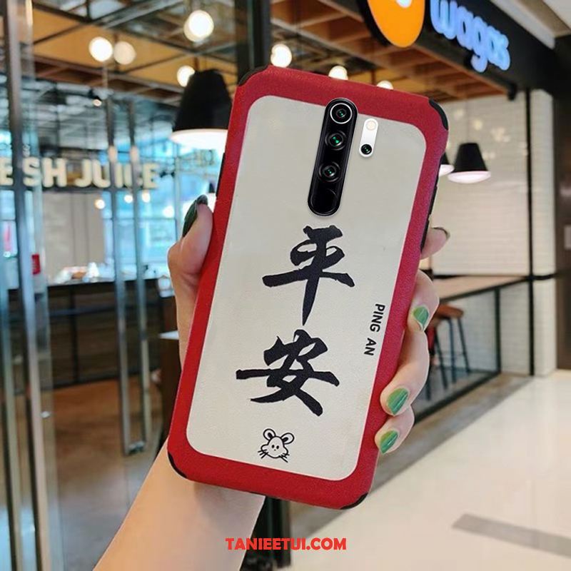 Etui Xiaomi Redmi Note 8 Pro Telefon Komórkowy Osobowość Filmy, Obudowa Xiaomi Redmi Note 8 Pro Silikonowe Szkło Hartowane Czerwony Beige