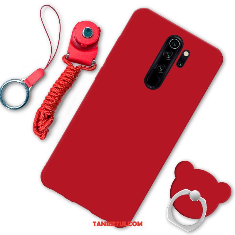 Etui Xiaomi Redmi Note 8 Pro Wspornik Anti-fall Wiszące Ozdoby, Obudowa Xiaomi Redmi Note 8 Pro Kreskówka Telefon Komórkowy Czerwony Beige