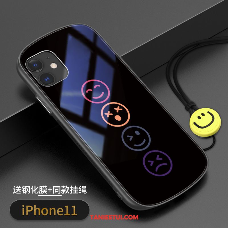 Etui iPhone 11 Modna Marka Telefon Komórkowy Anti-fall, Obudowa iPhone 11 Czarny Cienkie Szkło