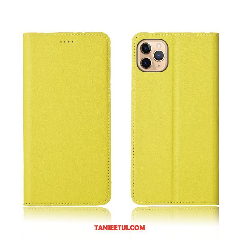 Etui iPhone 11 Pro Anti-fall Telefon Komórkowy Kreatywne, Pokrowce iPhone 11 Pro Klapa Skórzany Futerał Żółty