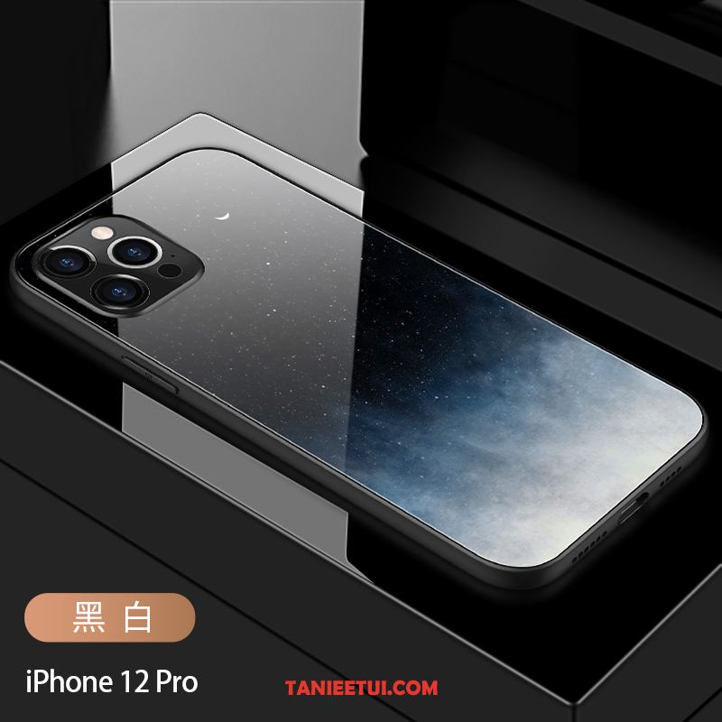 Etui iPhone 12 Pro Kreatywne Gwiaździsty Silikonowe, Pokrowce iPhone 12 Pro Lustro Anti-fall Szkło