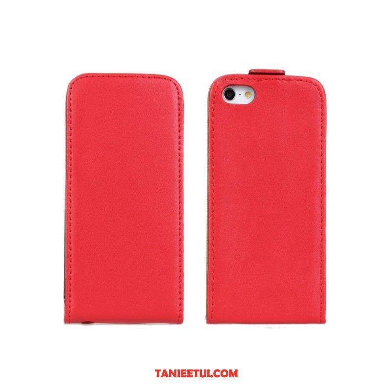Etui iPhone 5c Czerwony Ochraniacz Skórzany Futerał, Obudowa iPhone 5c Telefon Komórkowy Orange
