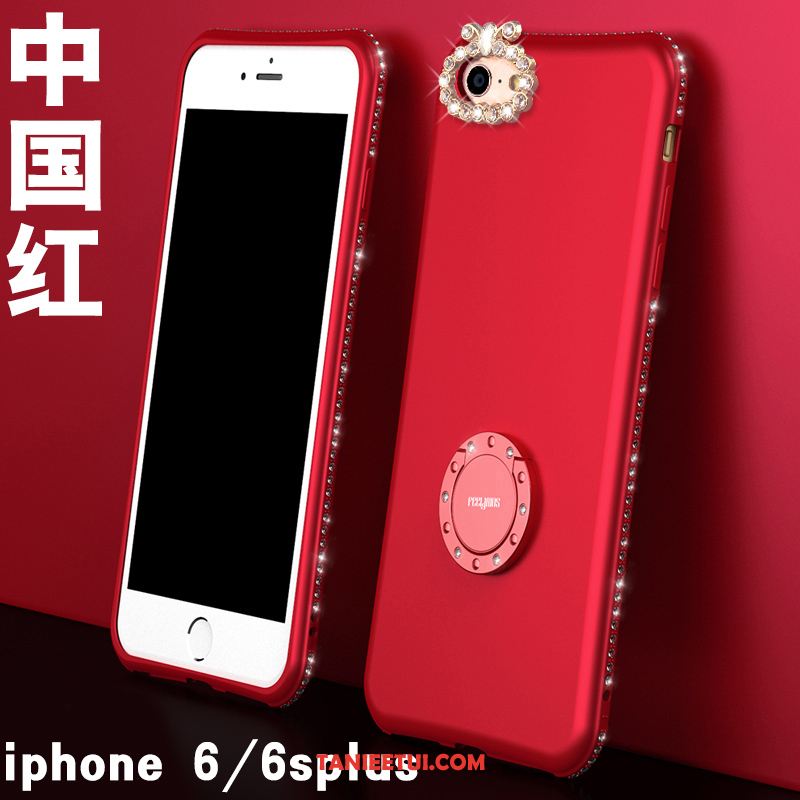 Etui iPhone 6 / 6s Plus Modna Marka Telefon Komórkowy Anti-fall, Obudowa iPhone 6 / 6s Plus Czerwony Nubuku Silikonowe
