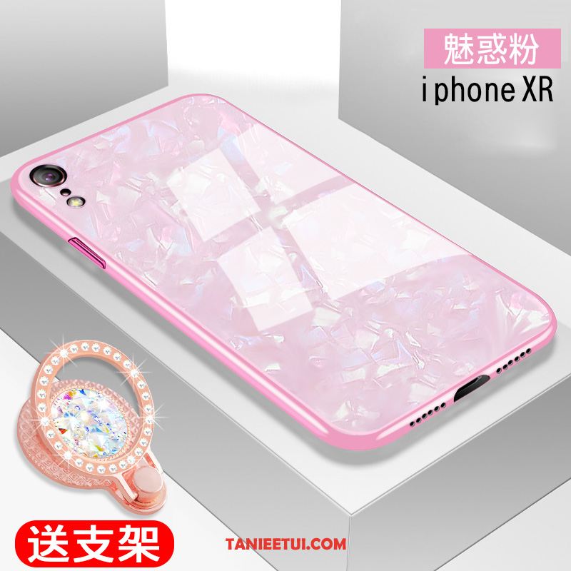 Etui iPhone Xr Różowe Telefon Komórkowy Modna Marka, Obudowa iPhone Xr Czerwony Netto Shell Szkło