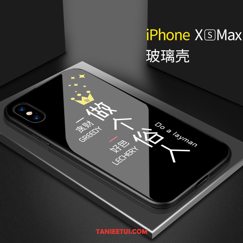 Etui iPhone Xs Max Modna Marka Różowe Bogactwo, Pokrowce iPhone Xs Max Zakochani Osobowość Szkło