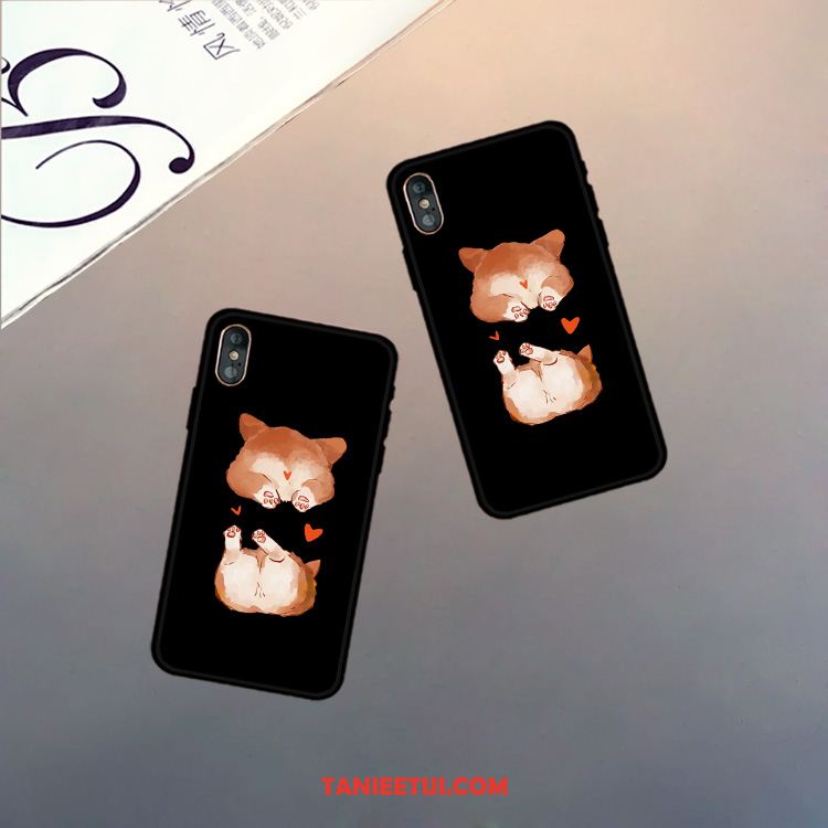 Etui iPhone Xs Max Telefon Komórkowy Psy Zakochani, Obudowa iPhone Xs Max Silikonowe Piękny Czarny