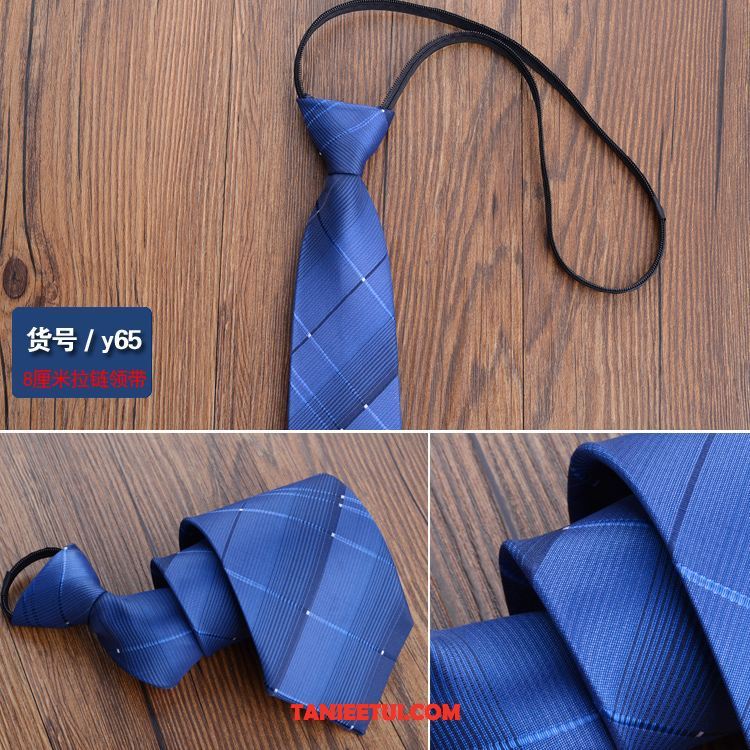 Krawat Męskie Biznes W Paski Jednolity Kolor, Krawat Proste Sukienka Leniwy Blau Schwarz