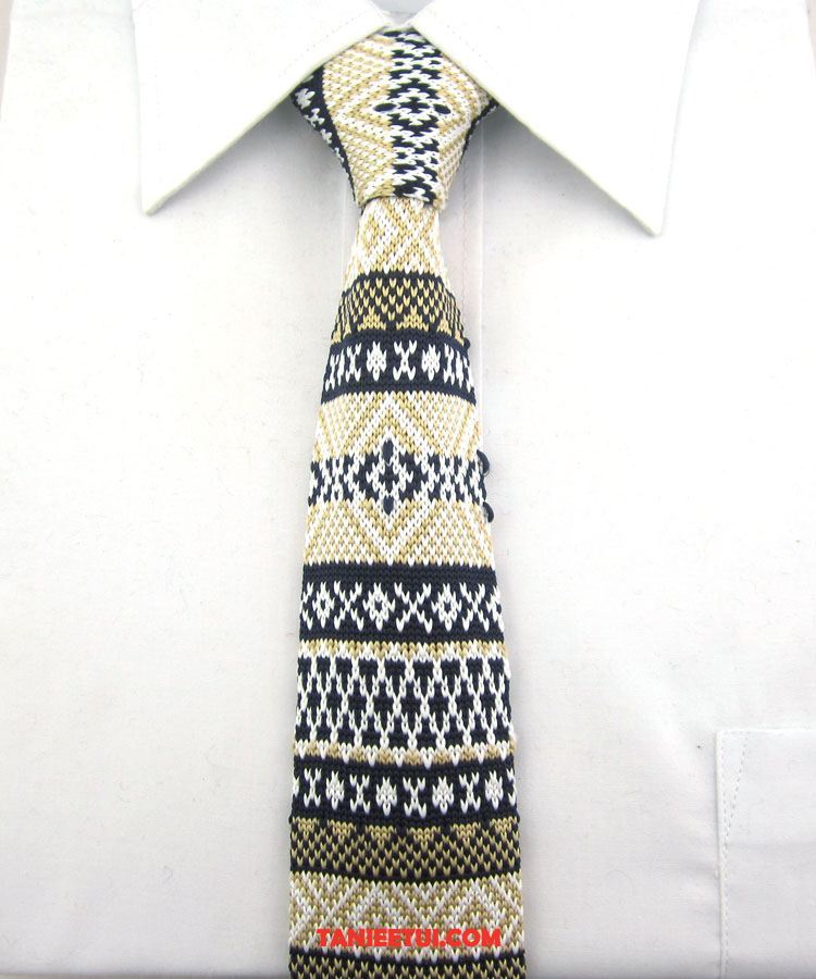 Krawat Męskie Dzianina Sukienka Brytyjski, Krawat Nowy Specjalne Wełna Blau