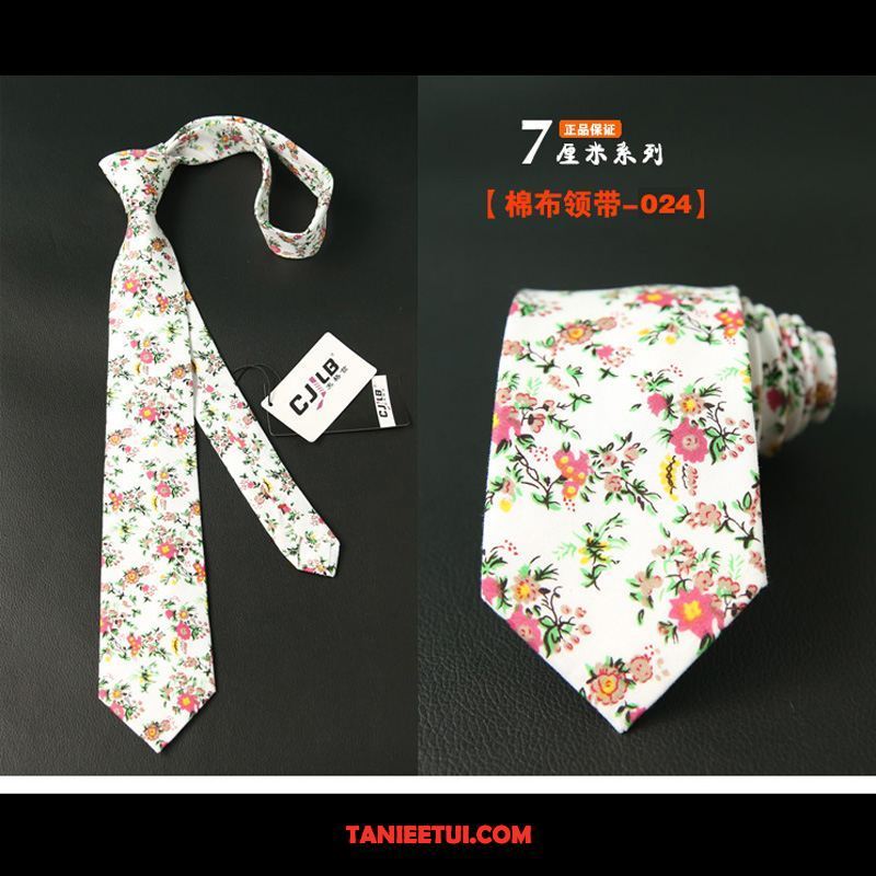 Krawat Męskie Moda Drukowanie Vintage, Krawat Sztuka Z Bawełny Biznes Rot