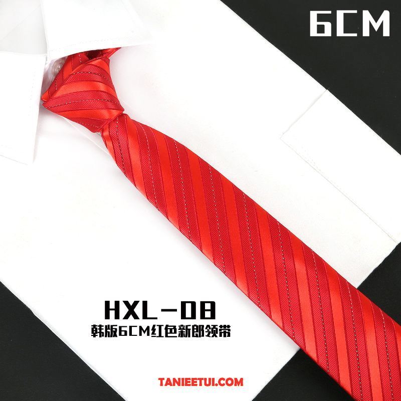Krawat Męskie Pan Młody Ślubna 6 Cm, Krawat Wielki Męska Wąskie Rot