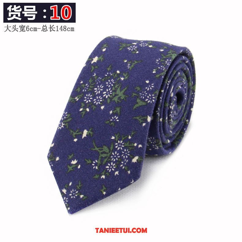 Krawat Męskie Wszystko Pasuje Osobowość Wzór, Krawat Pudełko Na Prezenty 6 Cm Męska Gelb Blau
