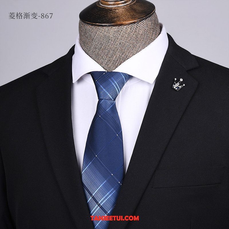 Krawat Męskie Z Pracy Sukienka Student, Krawat Garnitury Biznes Leniwy Blau Schwarz