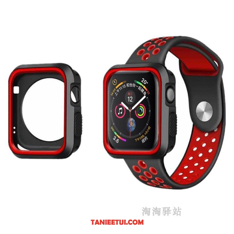 Etui Apple Watch Series 5 Ochraniacz Miękki Czerwony, Futerał Apple Watch Series 5 Silikonowe Anti-fall Oddychające