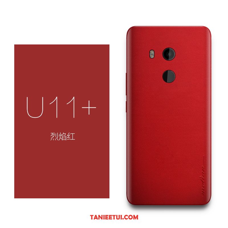 Etui Htc U11+ Luksusowy Cienkie Czerwony, Futerał Htc U11+ Kreatywne Prawdziwa Skóra Telefon Komórkowy