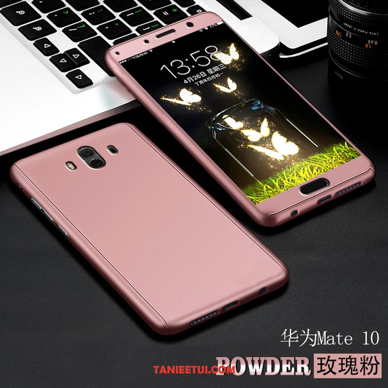 Etui Huawei Mate 10 Anti-fall All Inclusive Różowe, Obudowa Huawei Mate 10 Telefon Komórkowy Złoto Szkło Hartowane