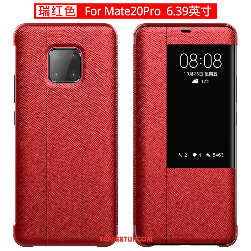 Etui Huawei Mate 20 Pro Biznes Wysoki Koniec Anti-fall, Futerał Huawei Mate 20 Pro Czerwony Telefon Komórkowy Prawdziwa Skóra