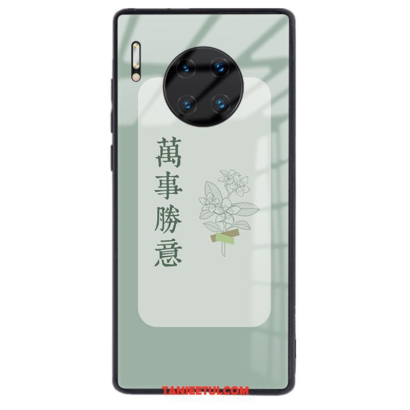 Etui Huawei Mate 30 Zielony Telefon Komórkowy Chiński Styl, Pokrowce Huawei Mate 30 Anti-fall Silikonowe All Inclusive