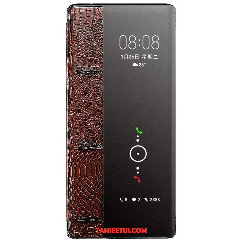 Etui Huawei Mate 40 Wysoki Koniec Biznes Luksusowy, Obudowa Huawei Mate 40 Ochraniacz Telefon Komórkowy Skórzany Futerał Braun