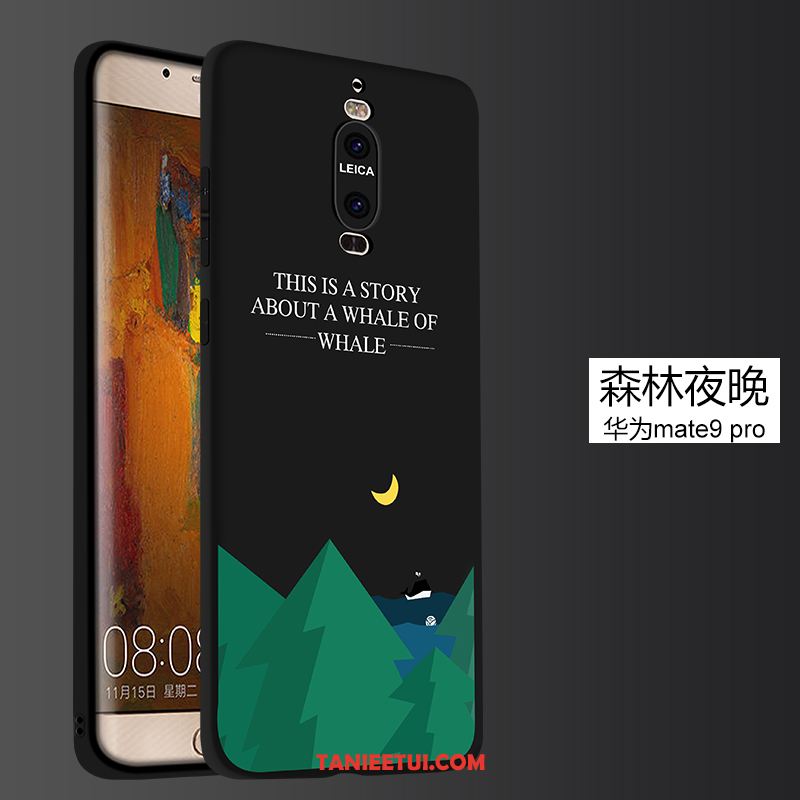 Etui Huawei Mate 9 Pro Czarny Anti-fall Zielony, Futerał Huawei Mate 9 Pro Silikonowe Nubuku Tendencja