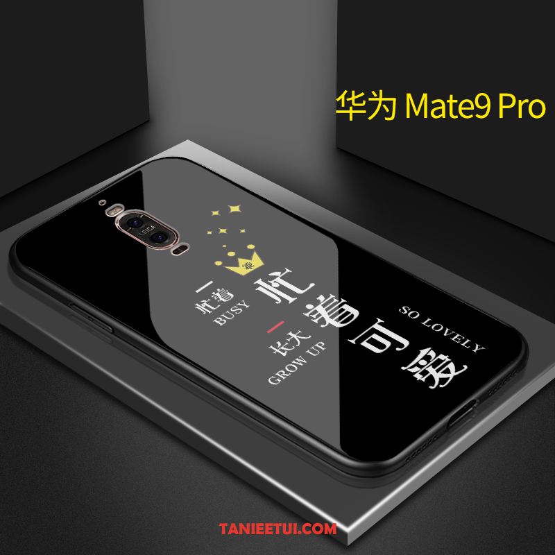 Etui Huawei Mate 9 Pro Szkło Hartowane Piękny Lustro, Pokrowce Huawei Mate 9 Pro Czarny Ładny Telefon Komórkowy