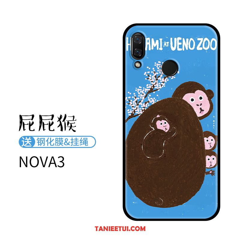 Etui Huawei Nova 3 Niebieski Nubuku Piękny, Pokrowce Huawei Nova 3 Zwierzę Silikonowe Relief
