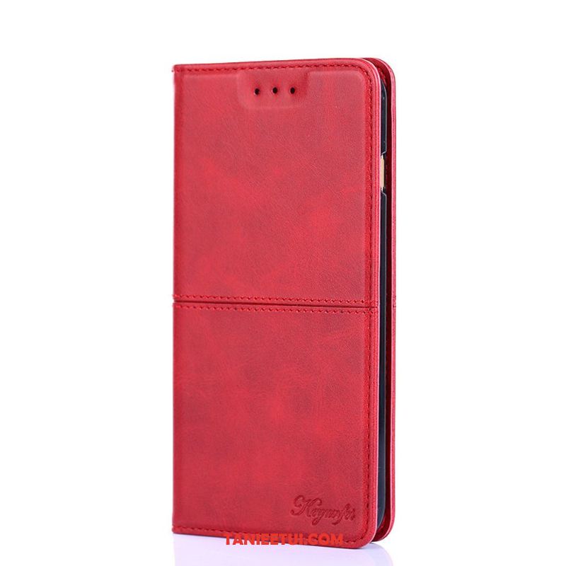 Etui Huawei P Smart 2019 Wzór Anti-fall Bydło, Futerał Huawei P Smart 2019 Czerwony Telefon Komórkowy Skórzany