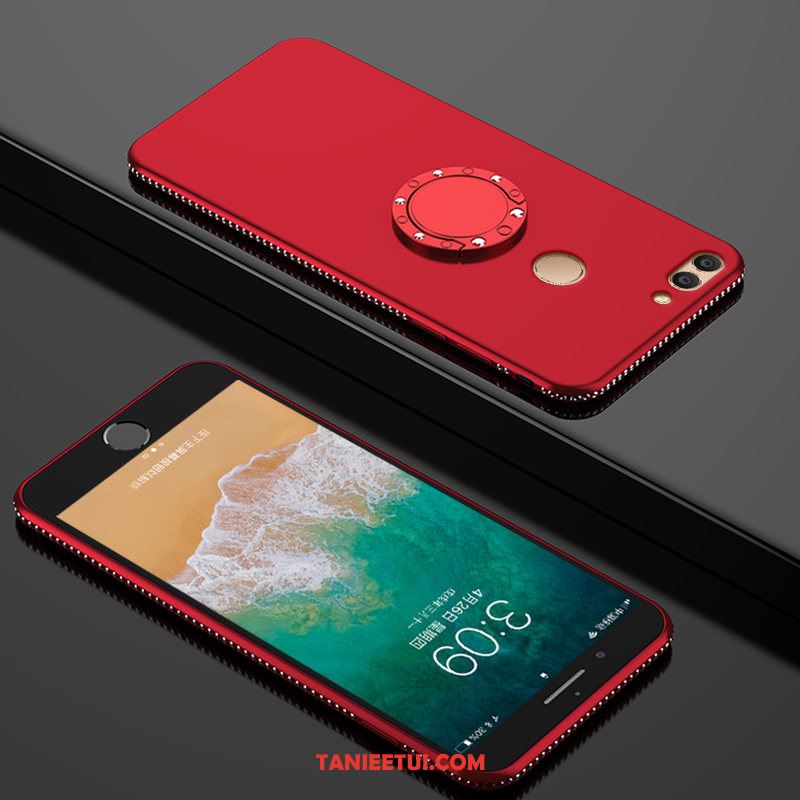 Etui Huawei P Smart All Inclusive Cienka Czerwony, Futerał Huawei P Smart Kreatywne Ochraniacz Z Kryształkami