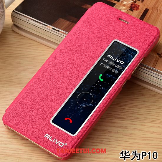 Etui Huawei P10 Kreatywne Skórzany Futerał Osobowość, Obudowa Huawei P10 Czerwony All Inclusive Spoczynek