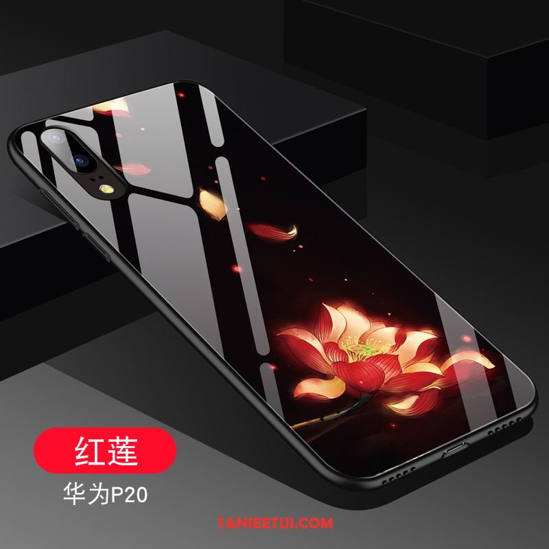 Etui Huawei P20 All Inclusive Filmy Telefon Komórkowy, Pokrowce Huawei P20 Szkło Hartowane Czerwony Trudno