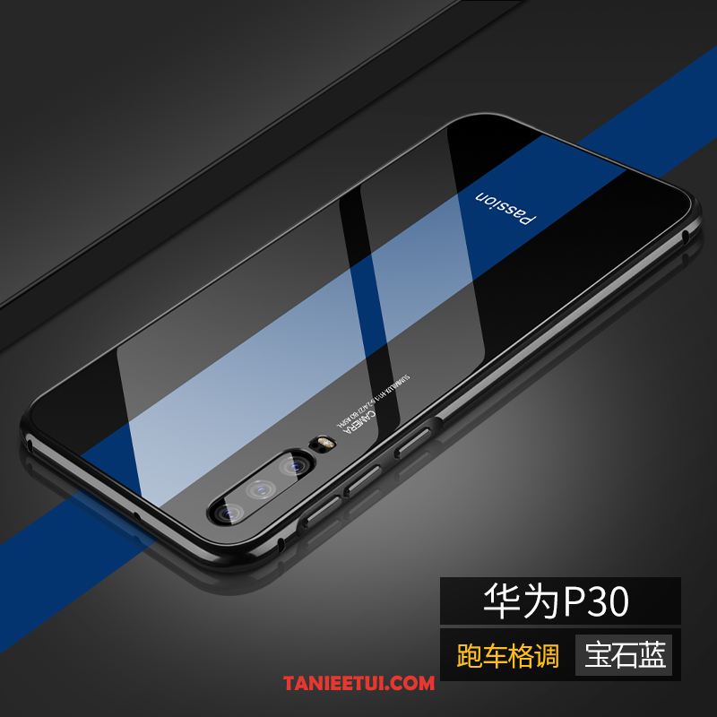 Etui Huawei P30 Osobowość Niebieski Metal, Pokrowce Huawei P30 All Inclusive Kreatywne Szkło