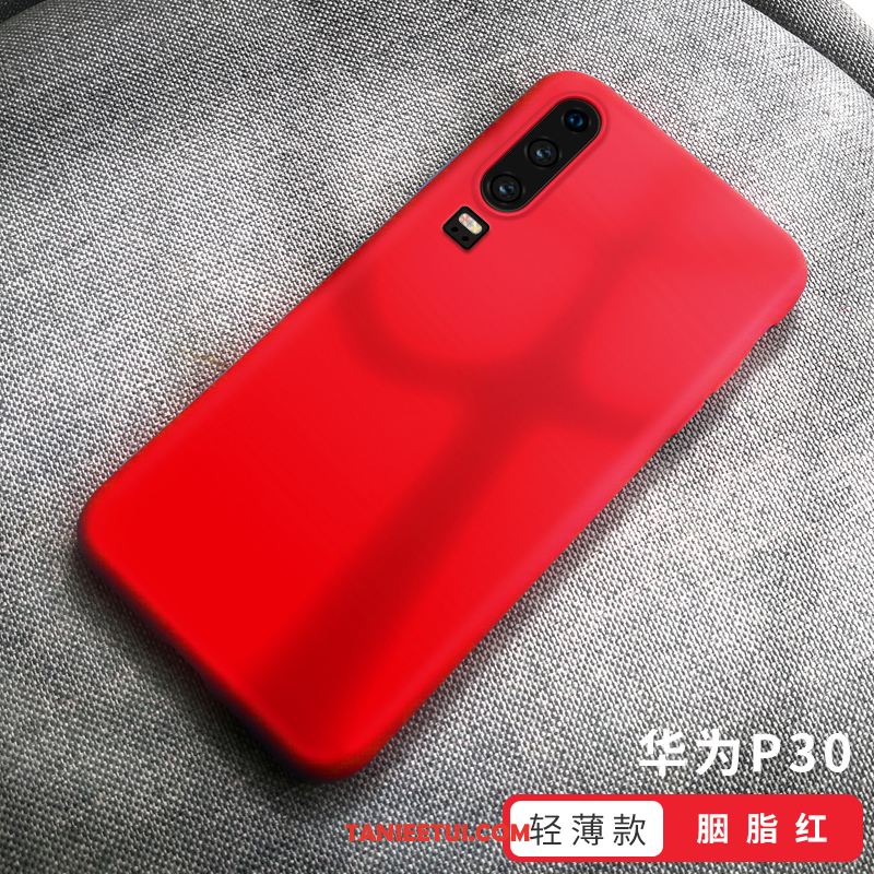 Etui Huawei P30 Proste Osobowość Kreatywne, Futerał Huawei P30 Czerwony Anti-fall All Inclusive