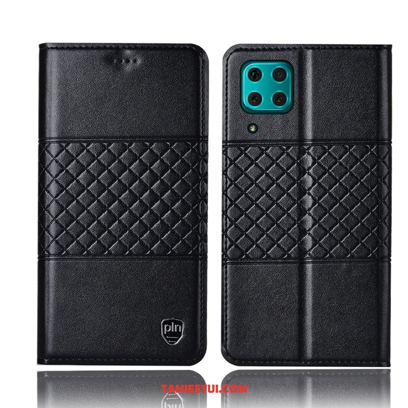 Etui Huawei P40 Lite Anti-fall Ochraniacz Telefon Komórkowy, Obudowa Huawei P40 Lite Prawdziwa Skóra Czarny