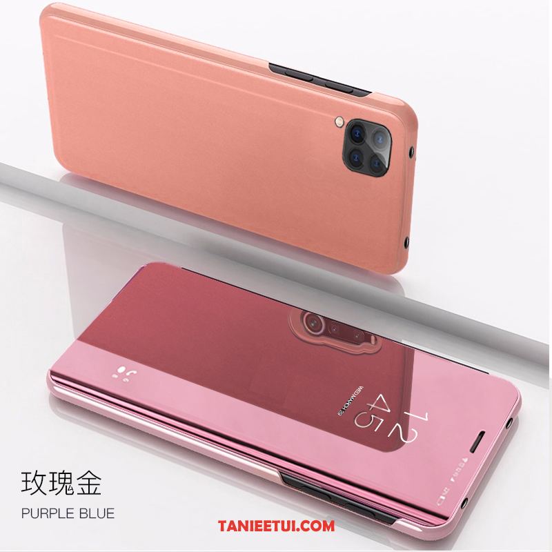 Etui Huawei P40 Lite Lustro Różowe Złoto Skórzany Futerał, Obudowa Huawei P40 Lite All Inclusive Anti-fall Telefon Komórkowy