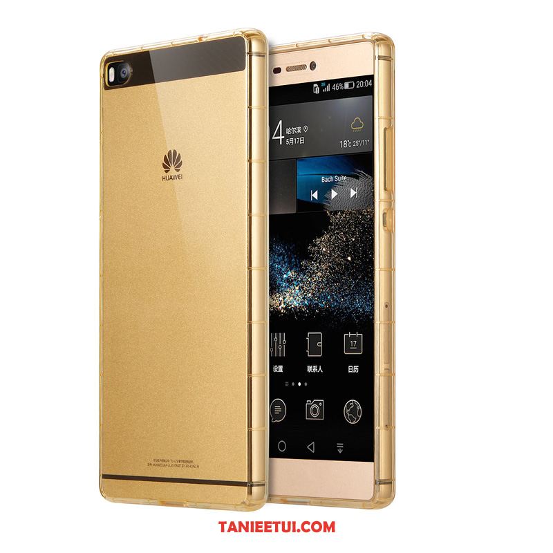Etui Huawei P8 Cienkie Telefon Komórkowy Silikonowe, Pokrowce Huawei P8 Anti-fall Wysoki Złoto