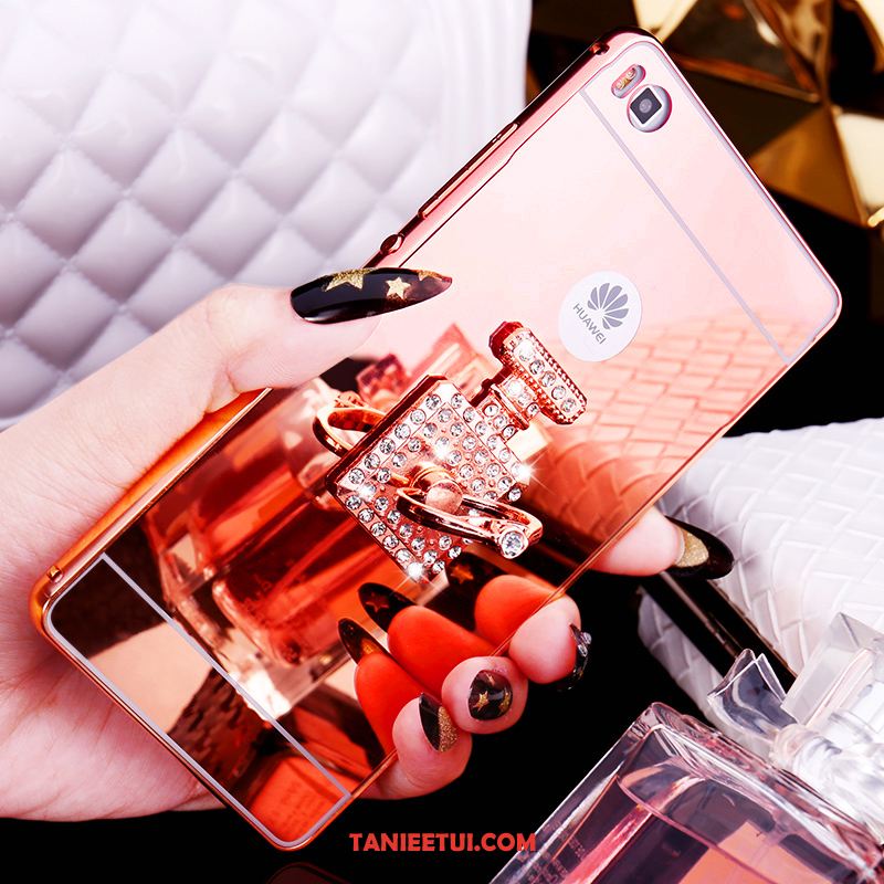 Etui Huawei P8 Telefon Komórkowy Różowe Złoto Srebro, Obudowa Huawei P8 Tylna Pokrywa Ring Granica