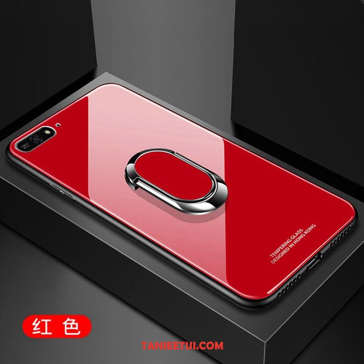 Etui Huawei Y6 2018 Ochraniacz Czerwony Telefon Komórkowy, Obudowa Huawei Y6 2018 Magnetyzm