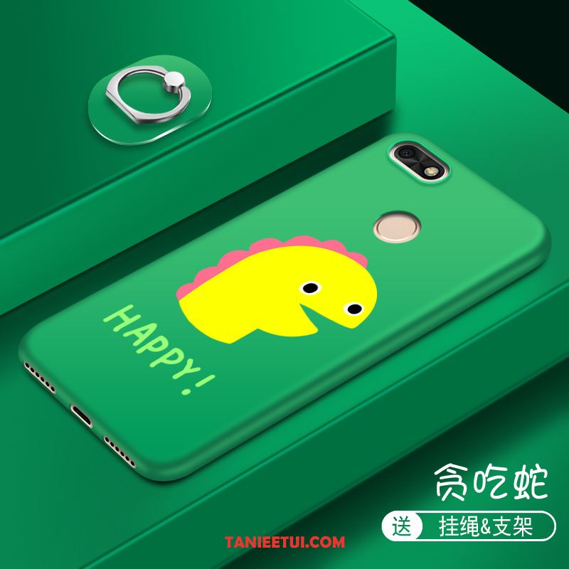 Etui Huawei Y6 Pro 2017 Kreskówka Miękki Kolor, Obudowa Huawei Y6 Pro 2017 Telefon Komórkowy Zielony Wspornik