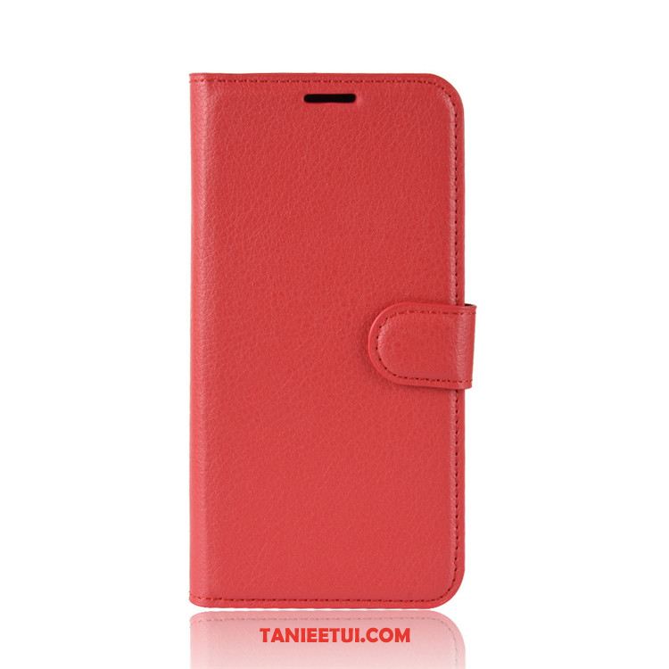 Etui Moto G6 Skórzany Futerał Ochraniacz Telefon Komórkowy, Obudowa Moto G6 Portfel Czerwony