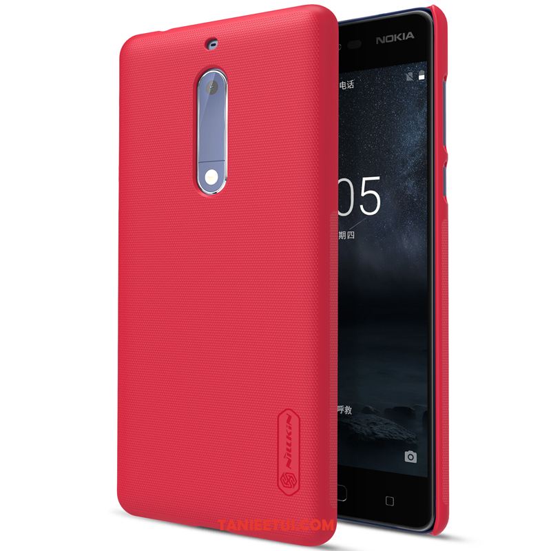 Etui Nokia 5 Nubuku Czerwony Telefon Komórkowy, Futerał Nokia 5 Trudno Złoto Ochraniacz