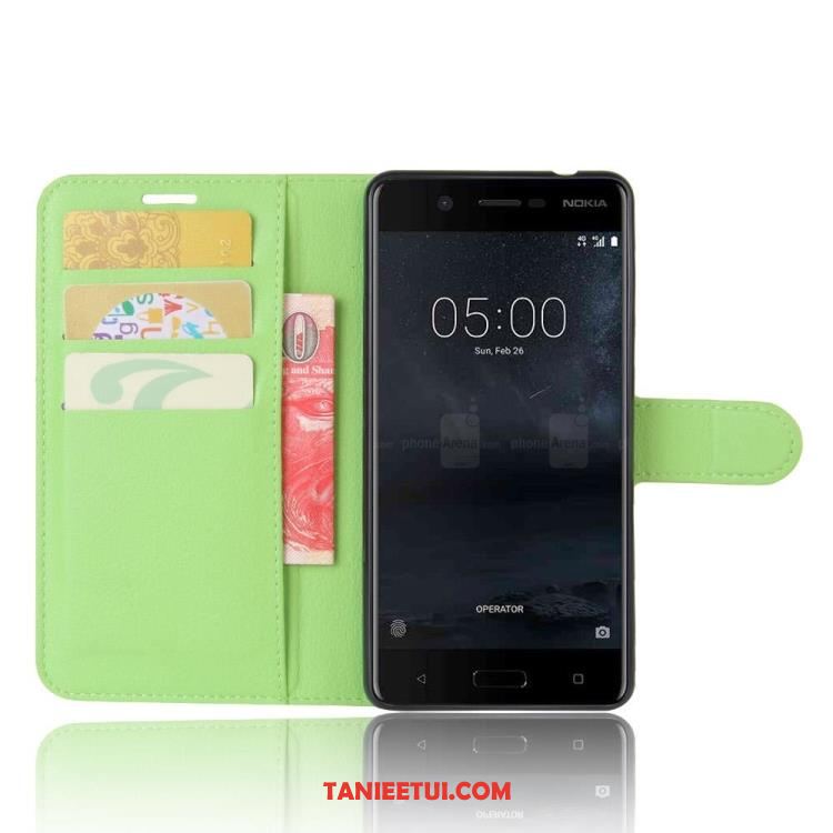 Etui Nokia 5 Zielony Skórzany Futerał Ochraniacz, Obudowa Nokia 5 Telefon Komórkowy Portfel Karta