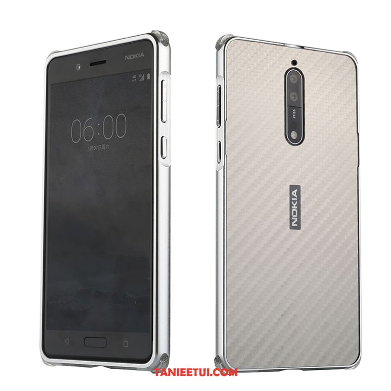 Etui Nokia 8 Włókno Telefon Komórkowy Trudno, Pokrowce Nokia 8 All Inclusive Szary Metal