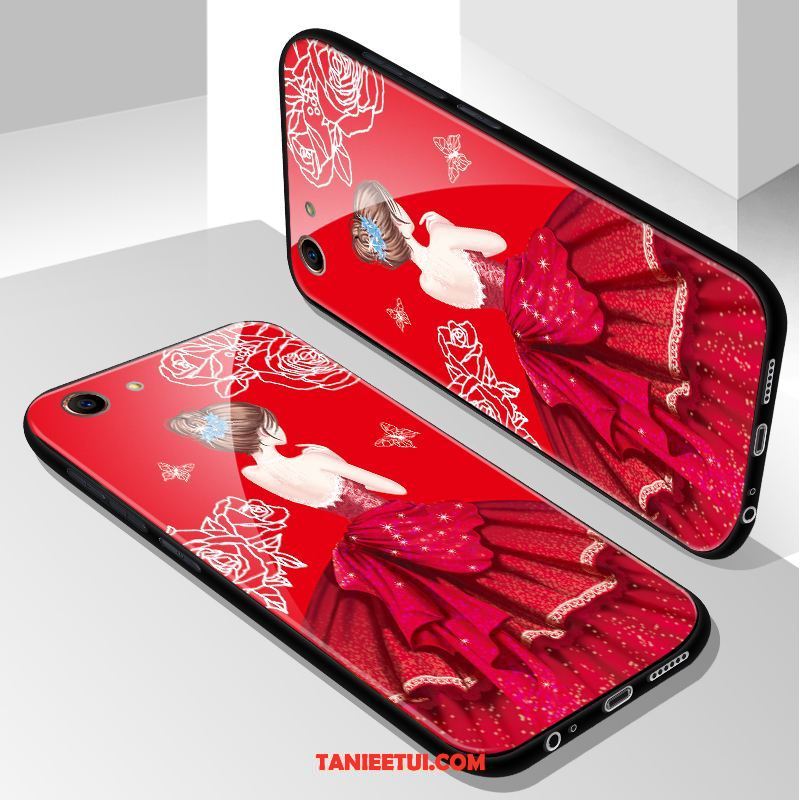 Etui Oppo A83 Tendencja Czerwony All Inclusive, Pokrowce Oppo A83 Kreatywne Telefon Komórkowy Szkło