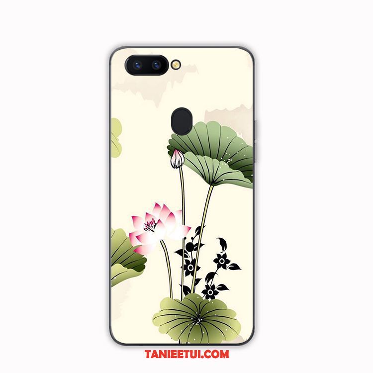 Etui Oppo R15 Kwiat Śliwy Miękki Silikonowe, Futerał Oppo R15 Kwiaty Zielony Telefon Komórkowy