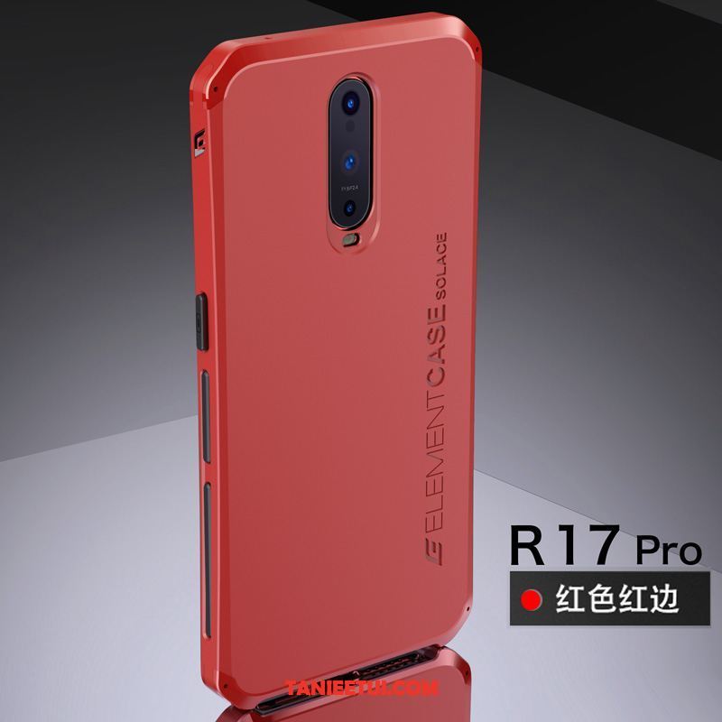 Etui Oppo R17 Pro Anti-fall Modna Marka Czerwony Netto, Pokrowce Oppo R17 Pro Telefon Komórkowy All Inclusive Metal