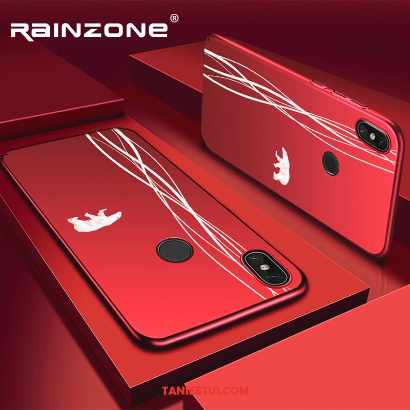 Etui Redmi Note 6 Pro Ochraniacz Telefon Komórkowy Czerwony, Obudowa Redmi Note 6 Pro Filmy Modna Marka Szkło Hartowane Beige