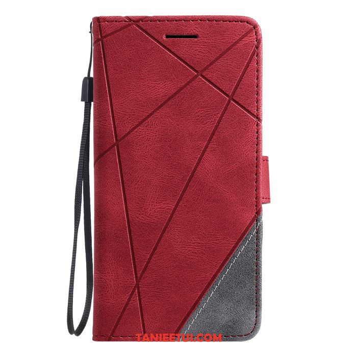 Etui Redmi Note 9 Pro Czerwony Telefon Komórkowy Skórzany Futerał, Obudowa Redmi Note 9 Pro Mieszane Kolory Klapa Ochraniacz Beige