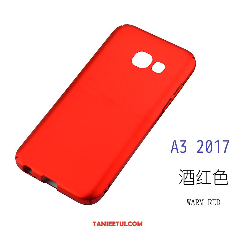 Etui Samsung Galaxy A3 2017 All Inclusive Czerwony Trudno, Futerał Samsung Galaxy A3 2017 Ochraniacz Telefon Komórkowy Nubuku