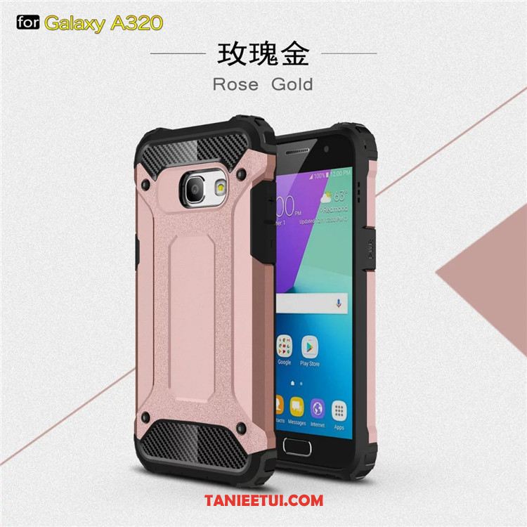 Etui Samsung Galaxy A3 2017 Telefon Komórkowy Tendencja Różowe Złoto, Pokrowce Samsung Galaxy A3 2017 Anti-fall Ochraniacz Miękki
