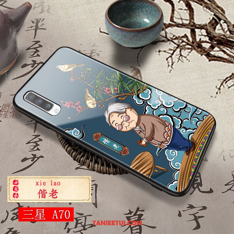 Etui Samsung Galaxy A70 Kreatywne Niebieski Trudno, Obudowa Samsung Galaxy A70 Osobowość Telefon Komórkowy Moda