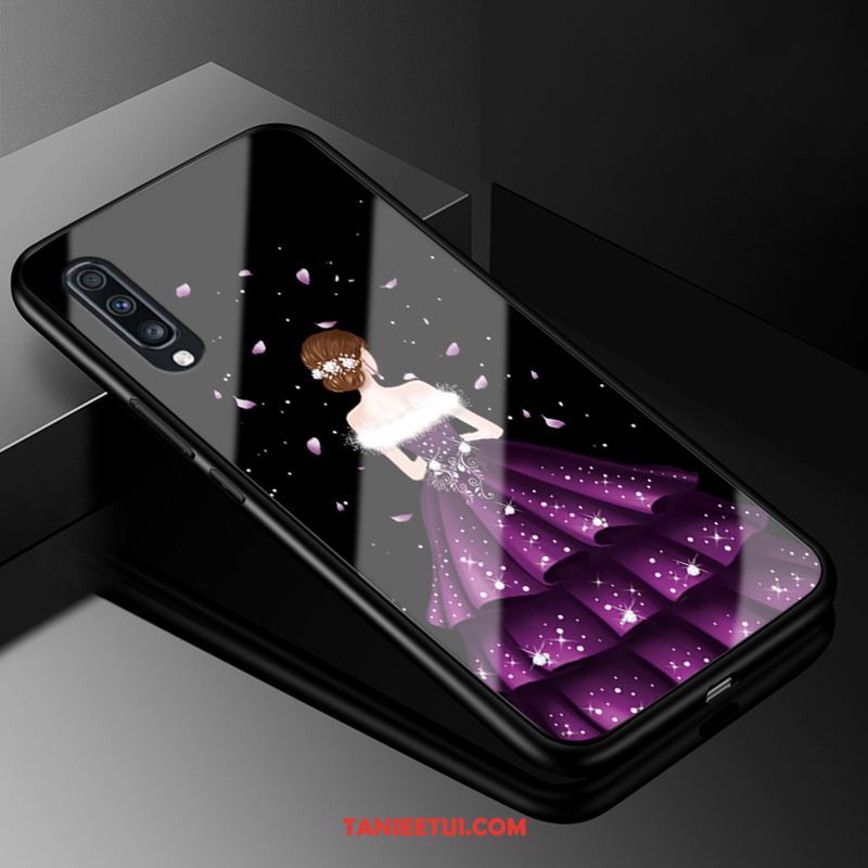 Etui Samsung Galaxy A70 Telefon Komórkowy Anti-fall Tendencja, Pokrowce Samsung Galaxy A70 Szkło Gwiazda Czarny